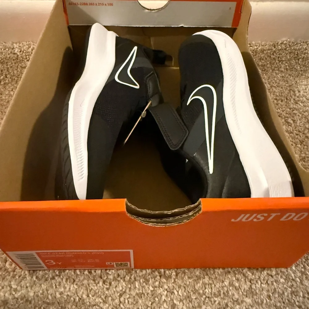 Nike Kids' Black and White Athletic Shoes
